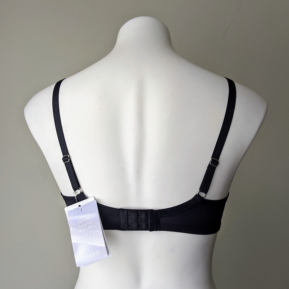 NWT HANRO Smooth Illusion Spacer T-Shirt Underwire Bra in Black - Picture 4 of 10